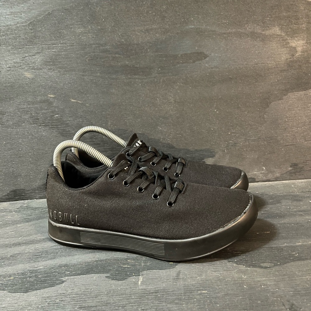 Nobull Black Canvas Womens Size 8.5 Trainer Athletic Gym Crossfit Low Top Shoes